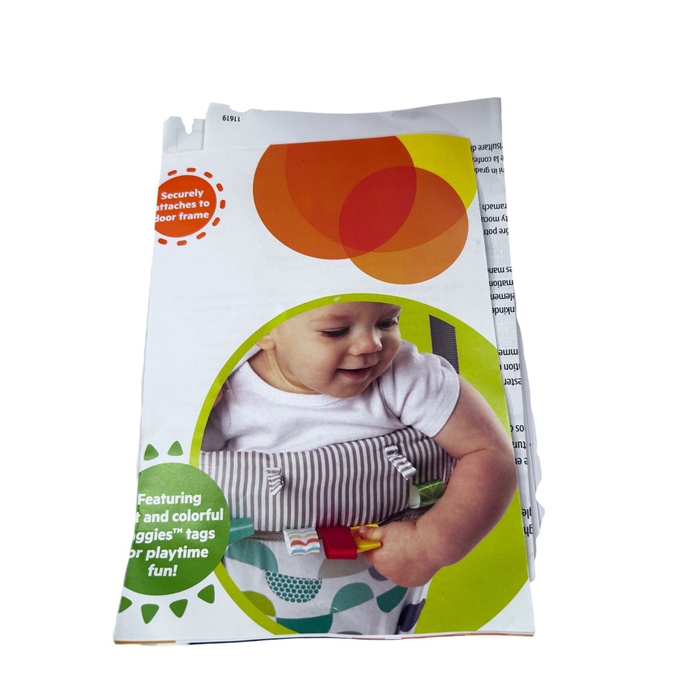 Bright Starts Playful Parade Door Jumper One Size Gray Striped Taggies Kids